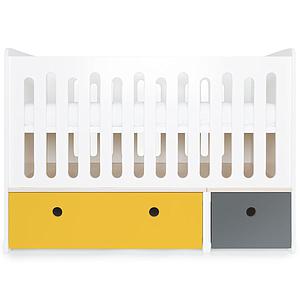 Cuna cama 70x140cm COLORFLEX nectar yellow-space grey
