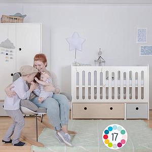 Cuna cama 70x140cm COLORFLEX plum 