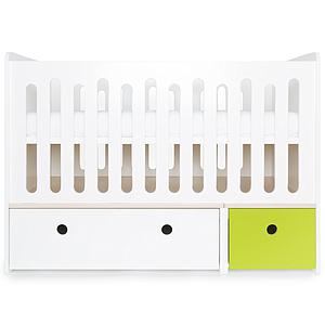 Cuna cama 70x140cm COLORFLEX white-lime