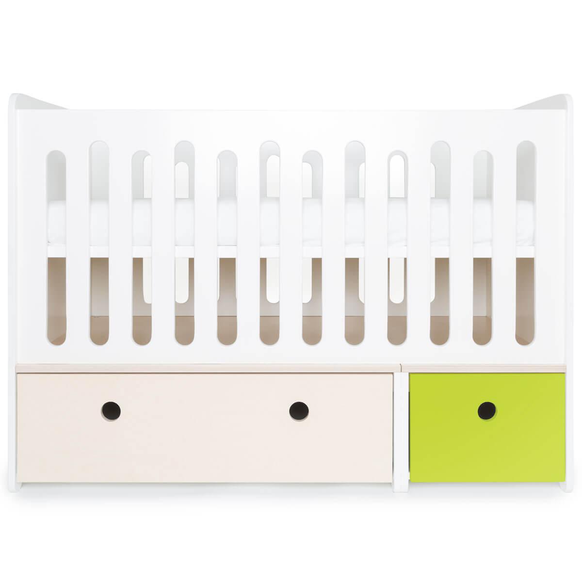 Cuna cama 70x140cm COLORFLEX white wash-lime