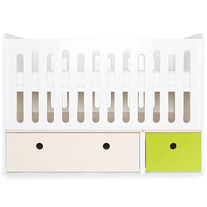 Cuna cama 70x140cm COLORFLEX white wash-lime