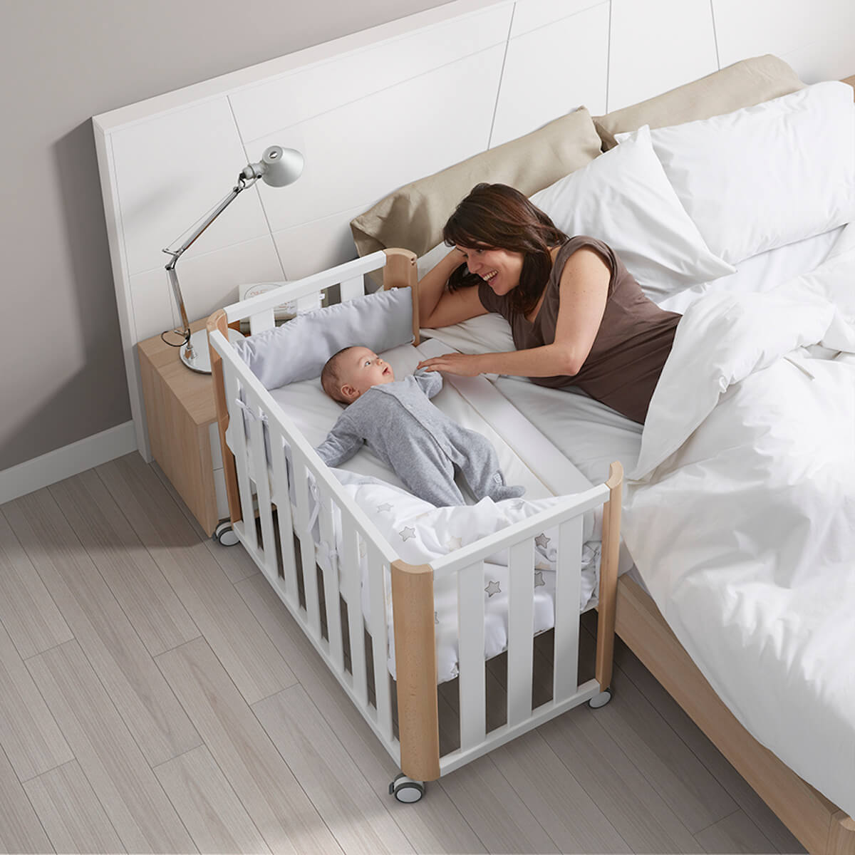 Cuna colecho 60x120cm DOCO Sleeping Cotinfant blanco-natural