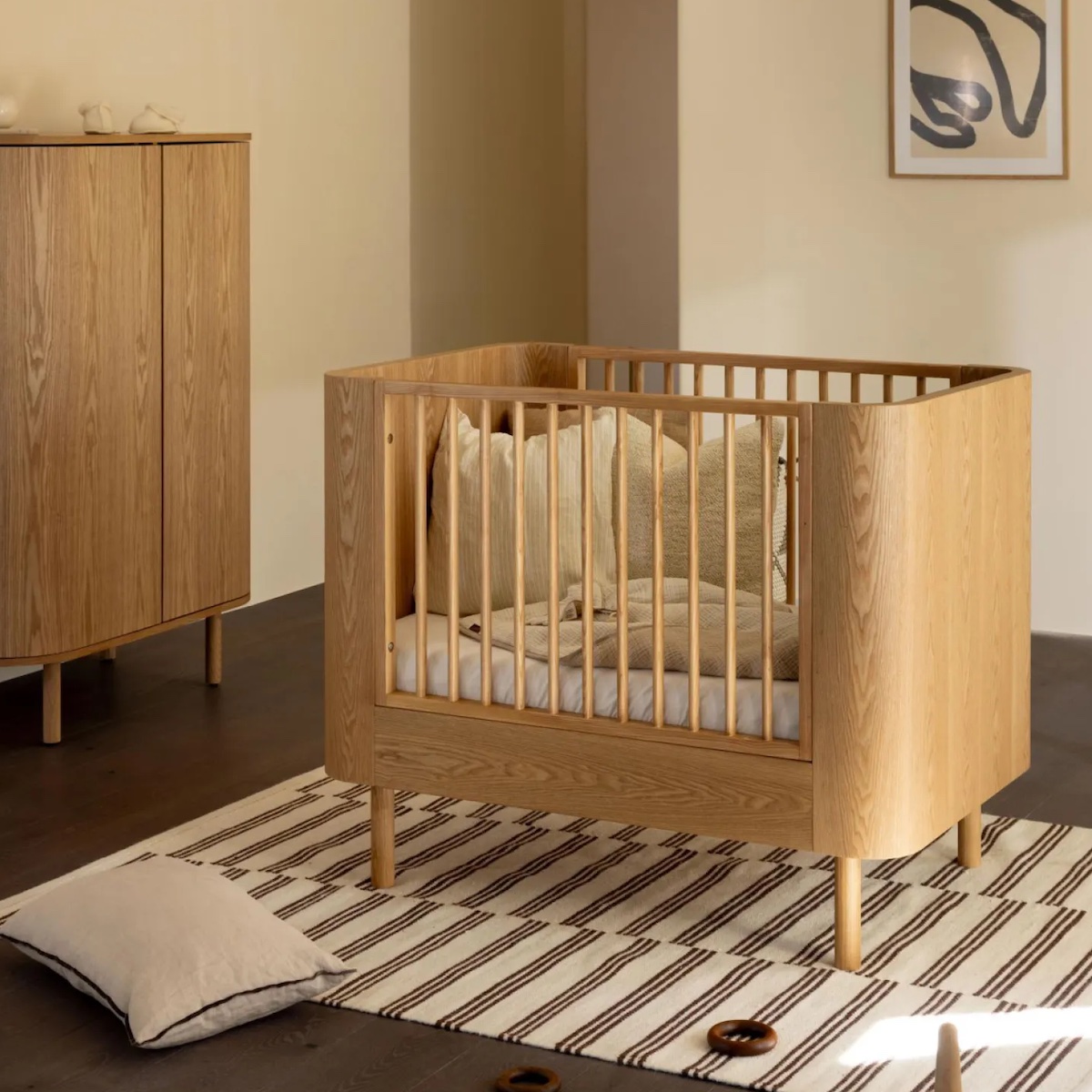 Cuna evolutiva 70x110cm YUME Quax fresno natural