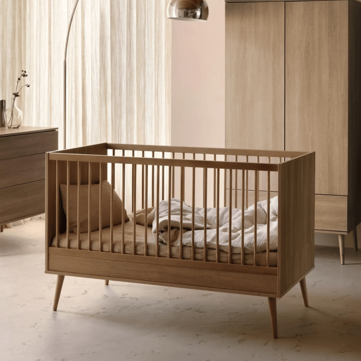 Cuna evolutiva 70x140cm FLOW Quax honey ash