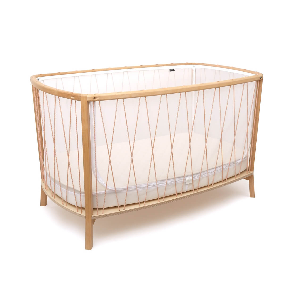 Cuna evolutiva-colchón orgánico 60x120cm KIMI Charlie Crane bois de rose