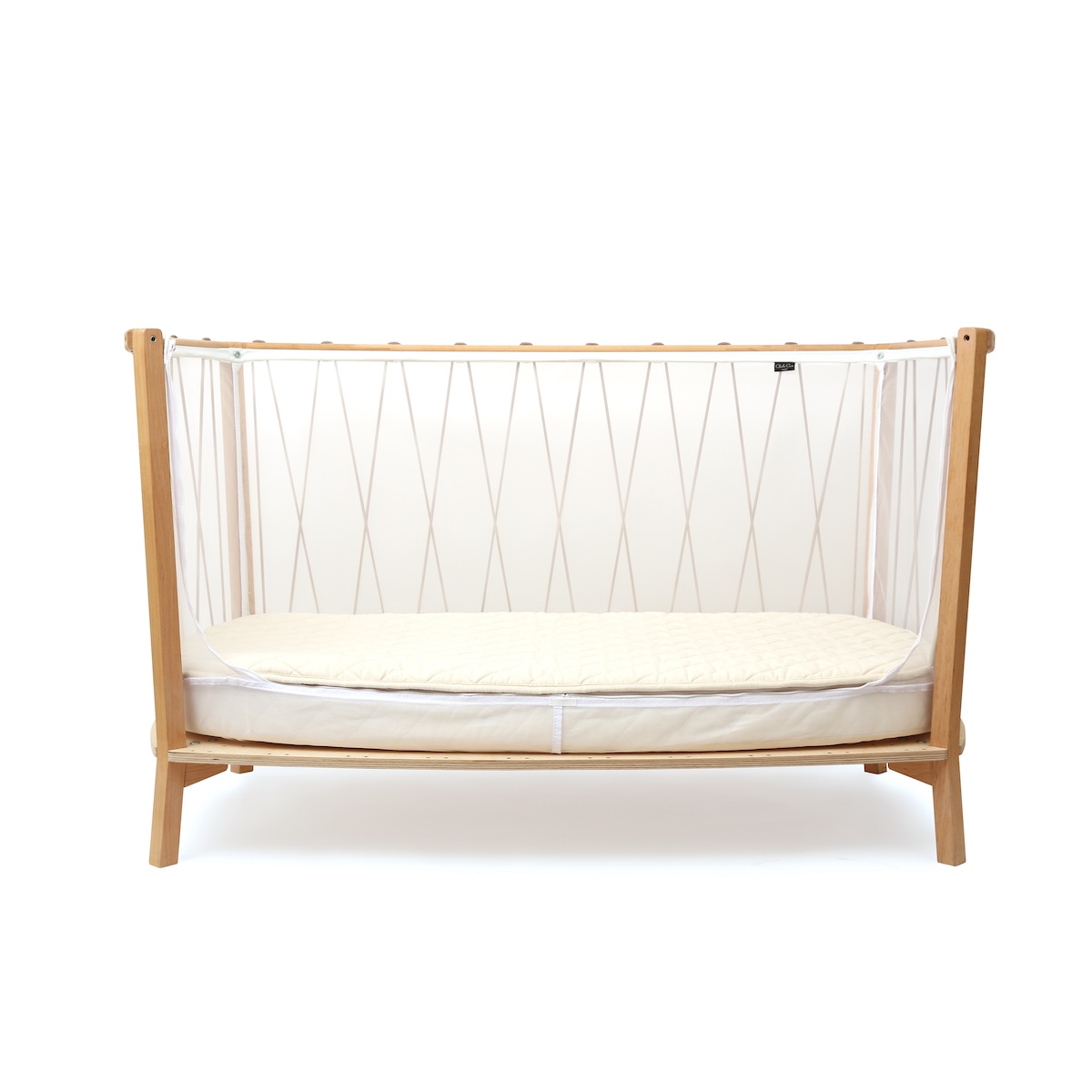 Cuna evolutiva-colchón orgánico 60x120cm KIMI Charlie Crane hazelnut