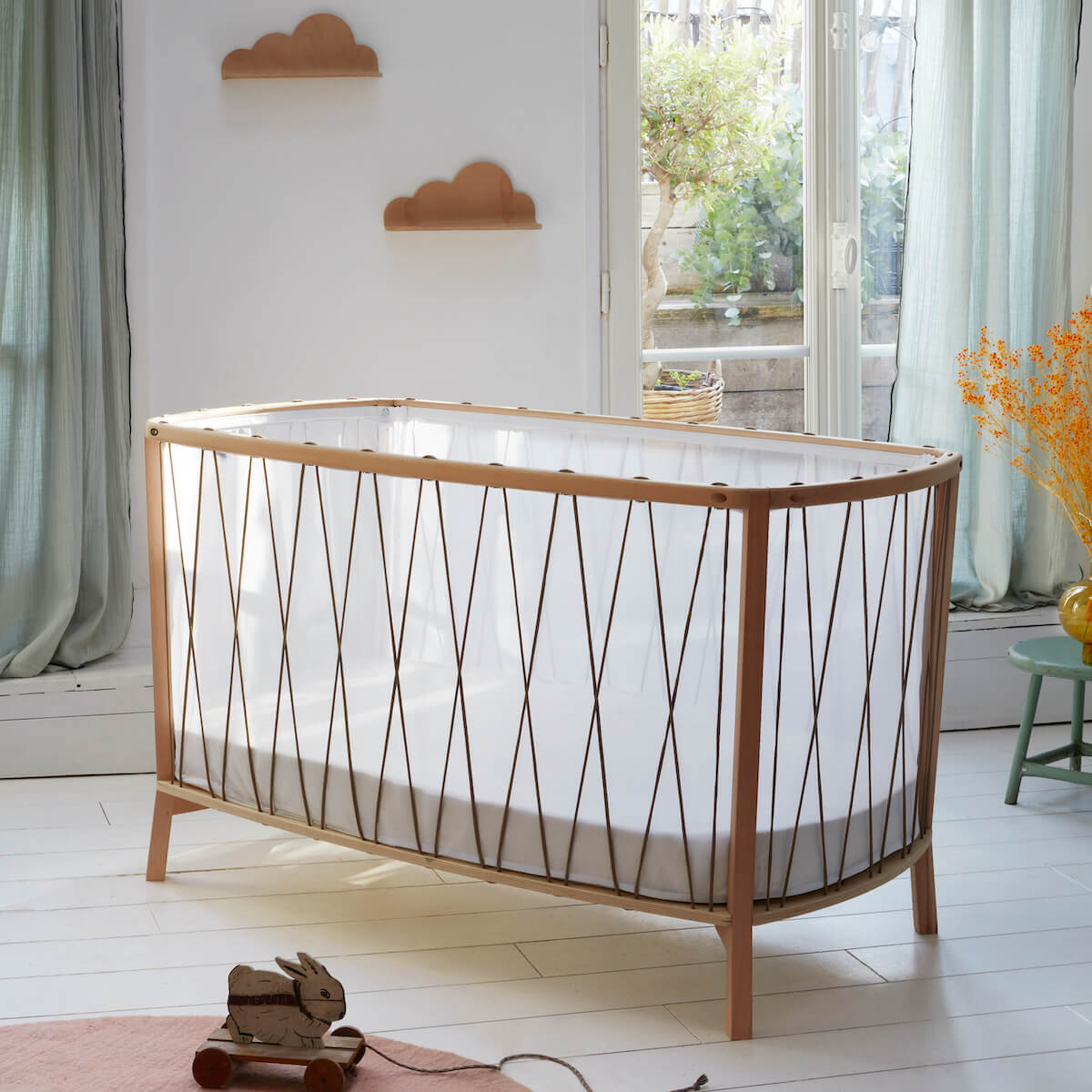 Cuna evolutiva-sin colchón 60x120cm KIMI Charlie Crane hazelnut