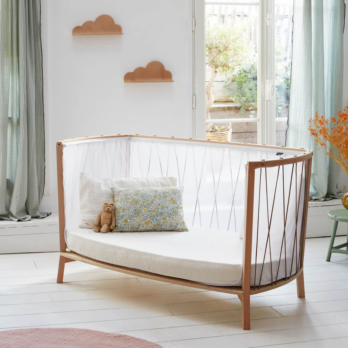 Cuna evolutiva-sin colchón 60x120cm KIMI Charlie Crane hazelnut