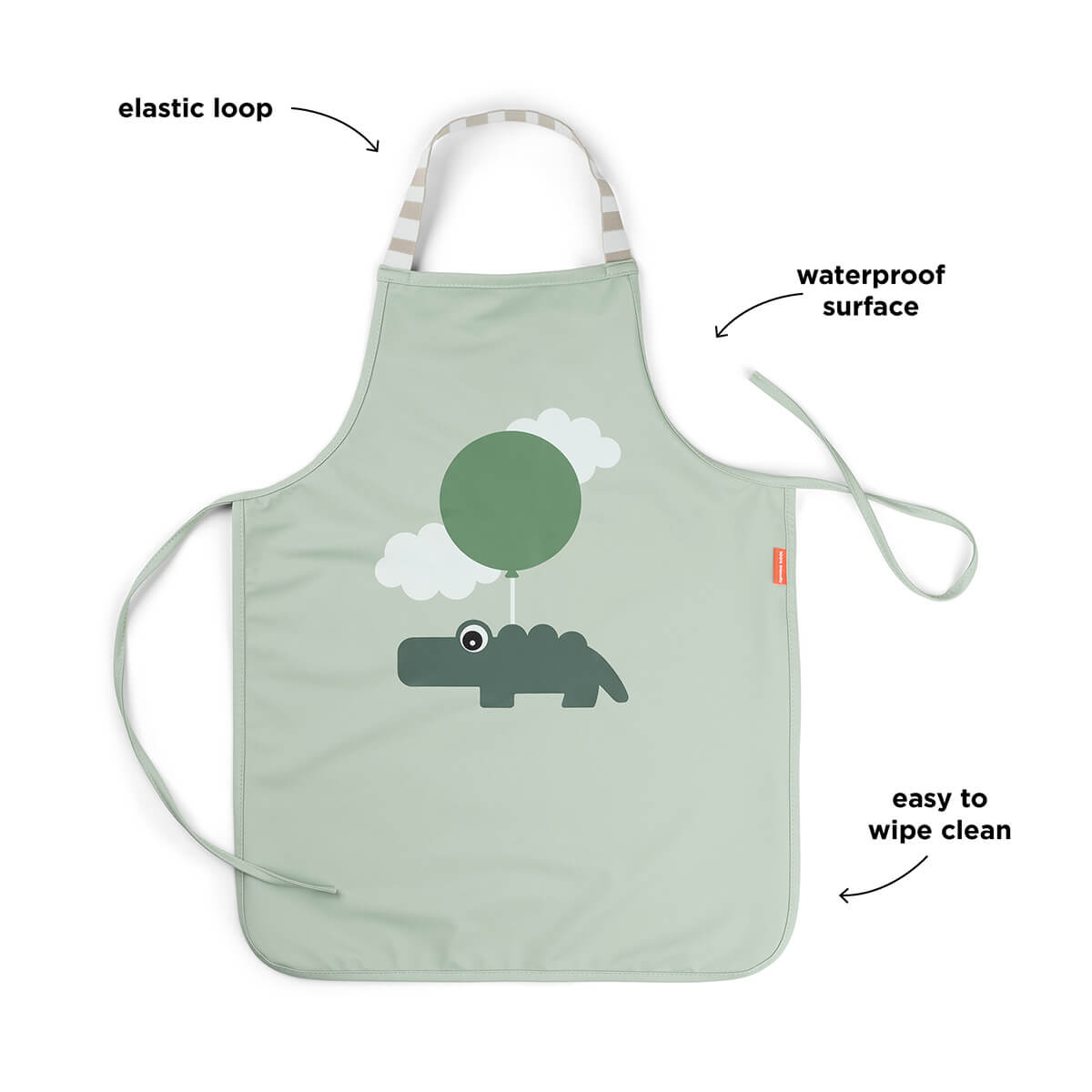 Delantal infantil HAPPY CLOUDS Done by Deer green