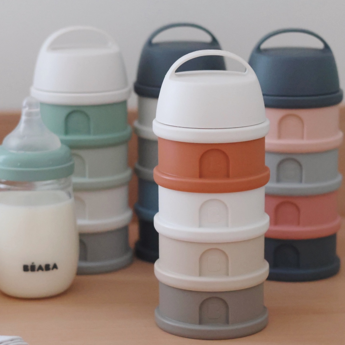Dosificadores leche 4pzas Béaba terracota