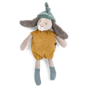 Doudou conejo TROIS PETITS LAPINS Moulin Roty ocre