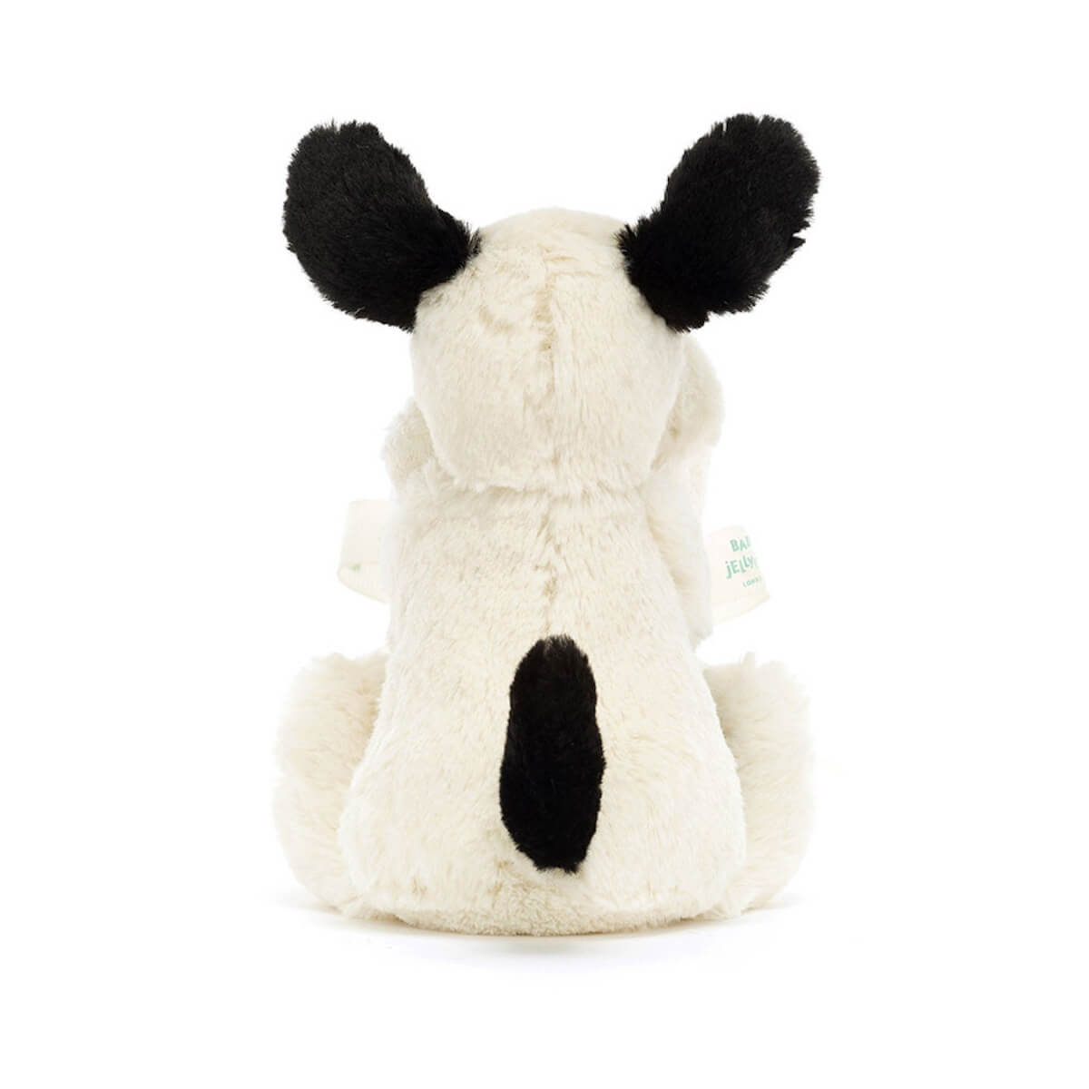 Doudou manta cachorro BASHFUL Jellycat crema-negro