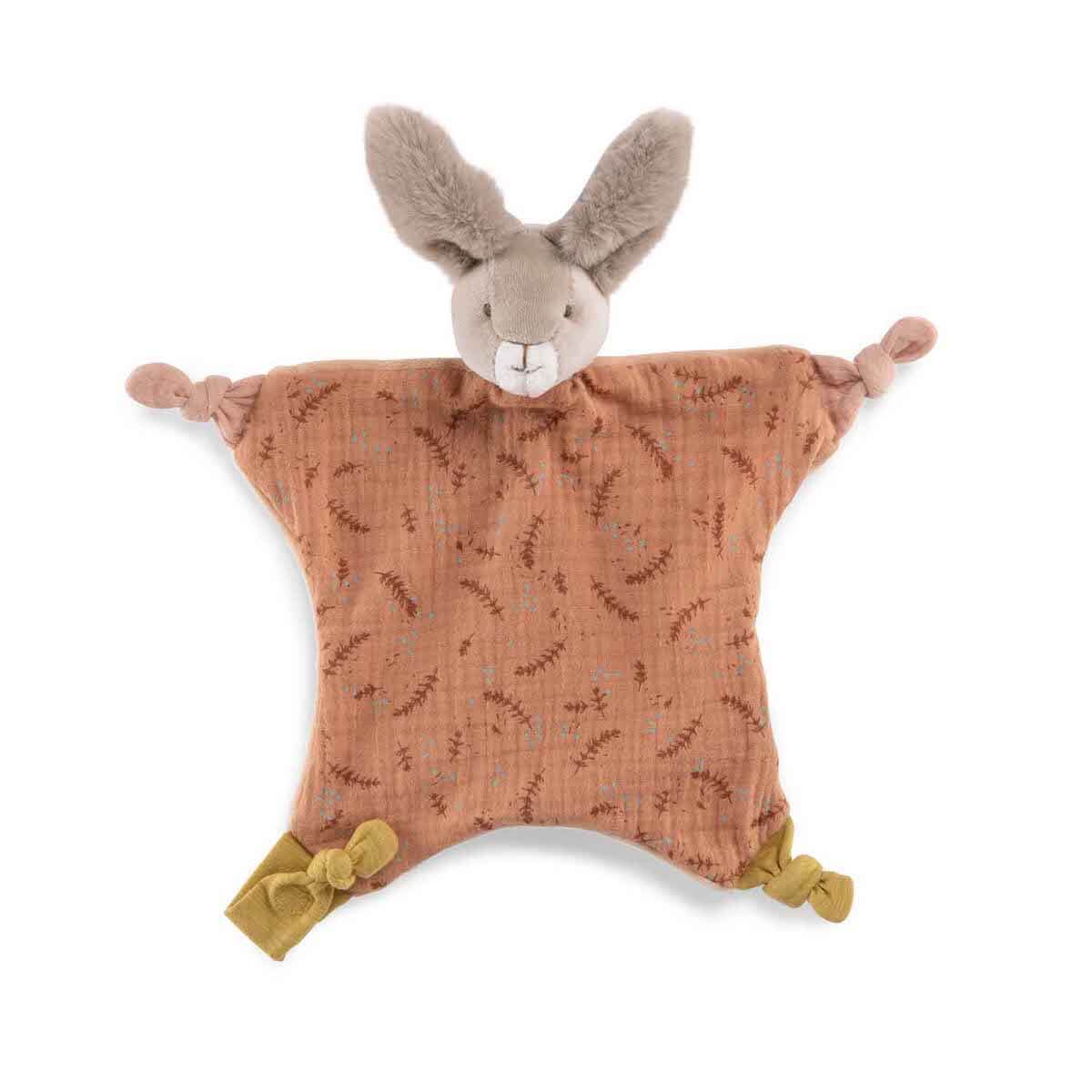 Doudou manta conejo TROIS PETITS LAPINS Moulin Roty argile