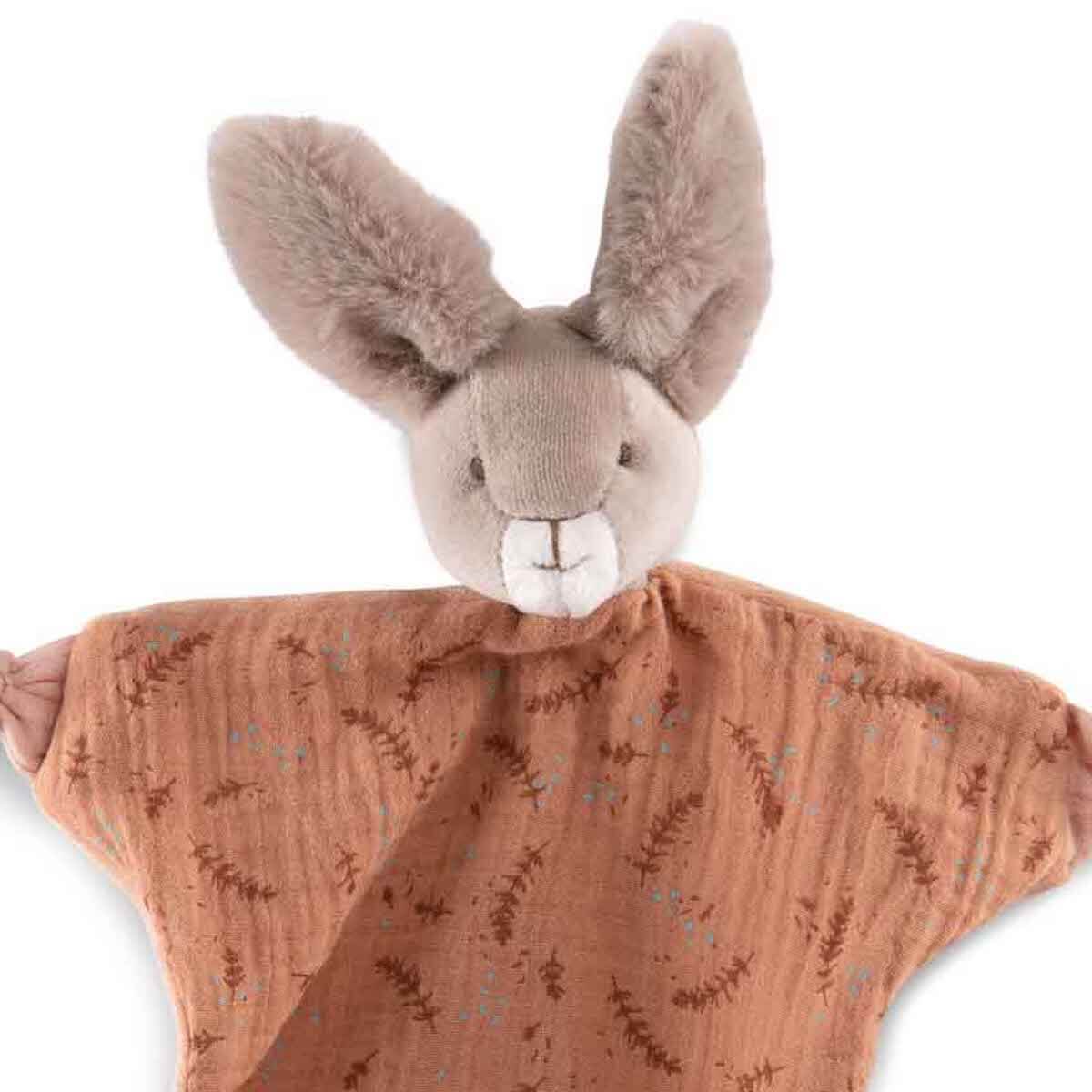 Doudou manta conejo TROIS PETITS LAPINS Moulin Roty argile
