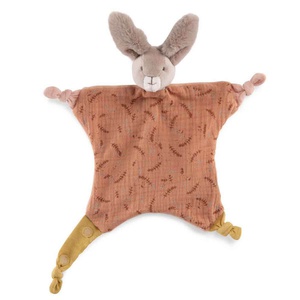 Doudou manta conejo TROIS PETITS LAPINS Moulin Roty argile