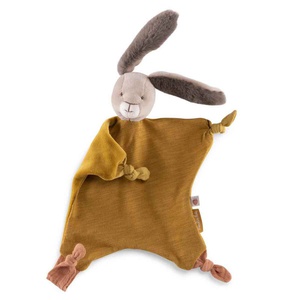 Doudou manta conejo TROIS PETITS LAPINS Moulin Roty ocre