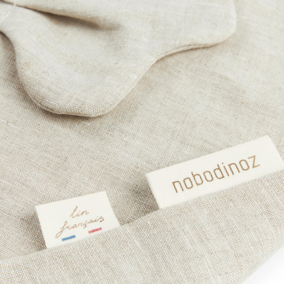 Doudou mariposa LIN FRANÇAIS Nobodinoz greige