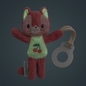 Doudou-sujeta chupetes gato JEANNE Lilliputiens