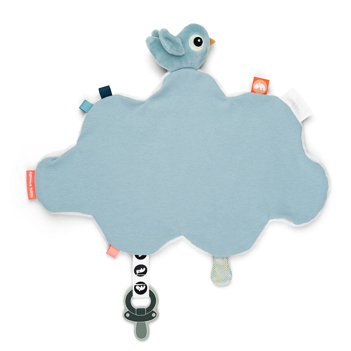 Doudou-sujeta chupetes HAPPY CLOUDS Done by Deer blue