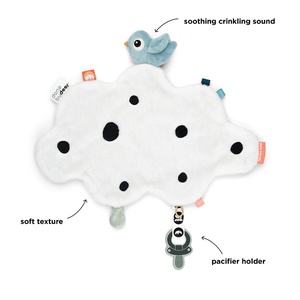 Doudou-sujeta chupetes HAPPY CLOUDS Done by Deer blue