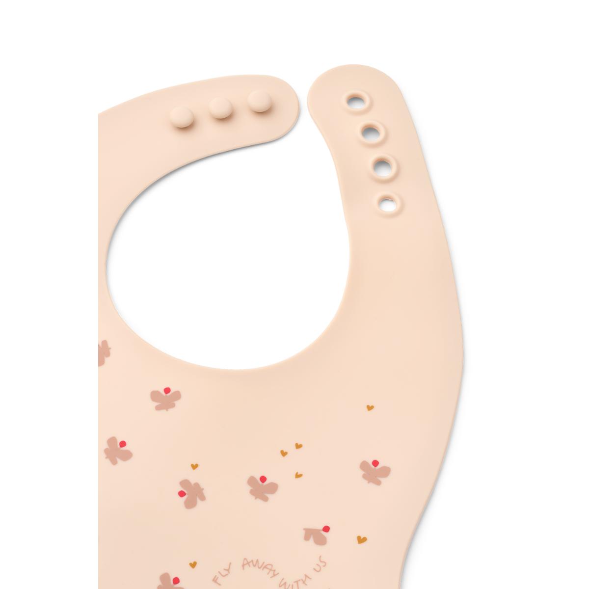 Ember Printed Bib 2-pack Liewood Mini Butterfly Apple blossom