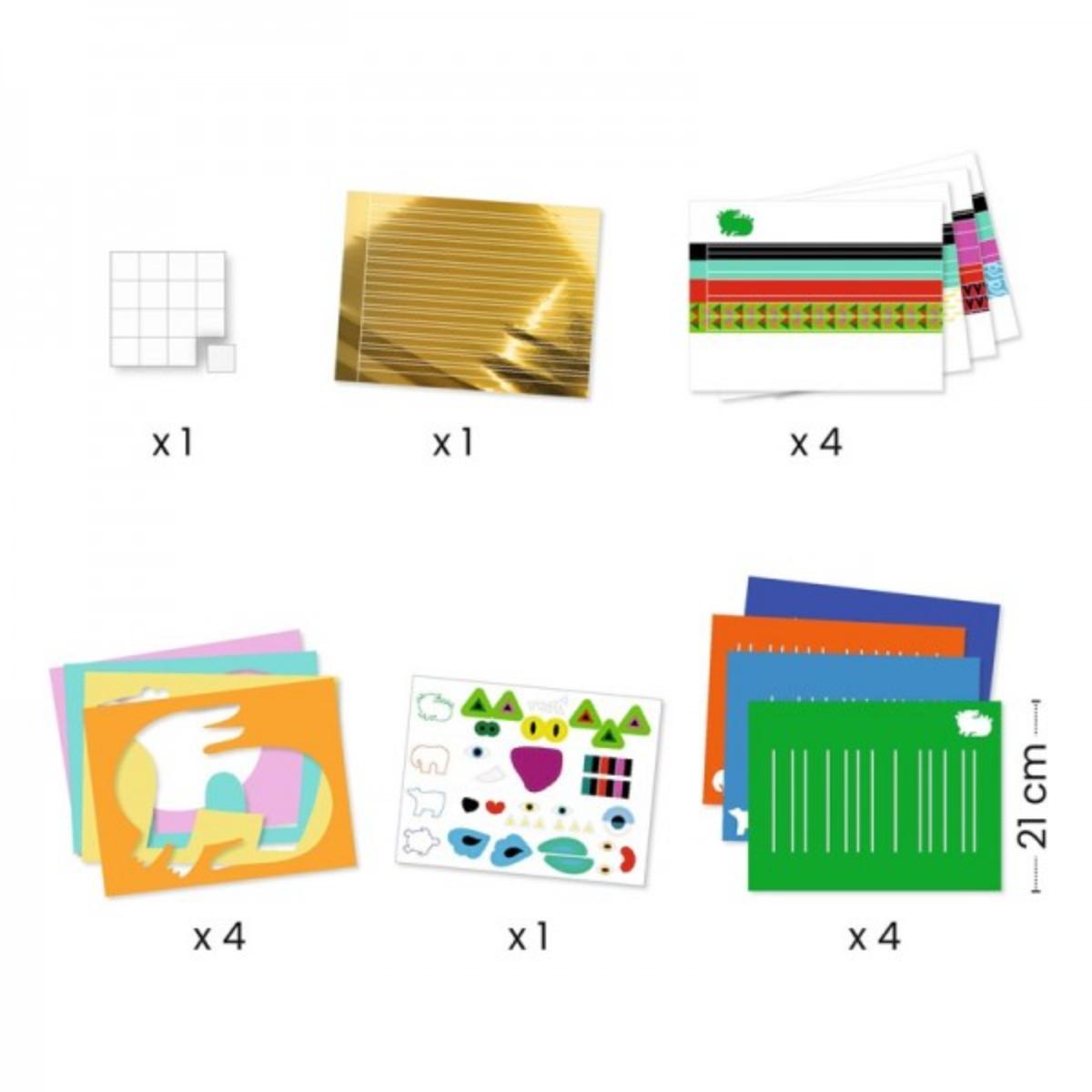 Enlazar papel DELANTE DETRÁS DELANTE Djeco