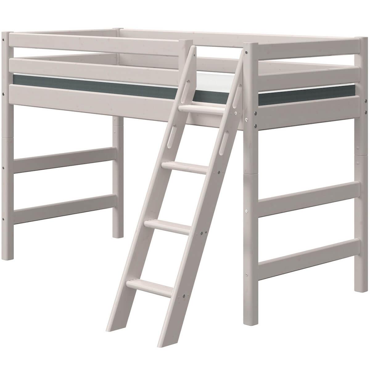 abitare-kids.es | Escalera inclinada cama semi alta CLASSIC Flexa grey
