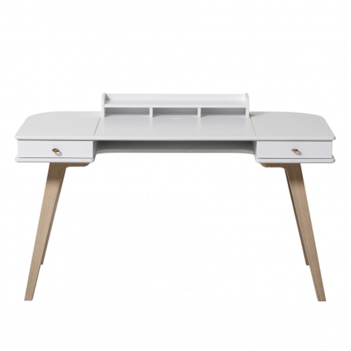 Escritorio 66cm WOOD Oliver Furniture blanco-roble
