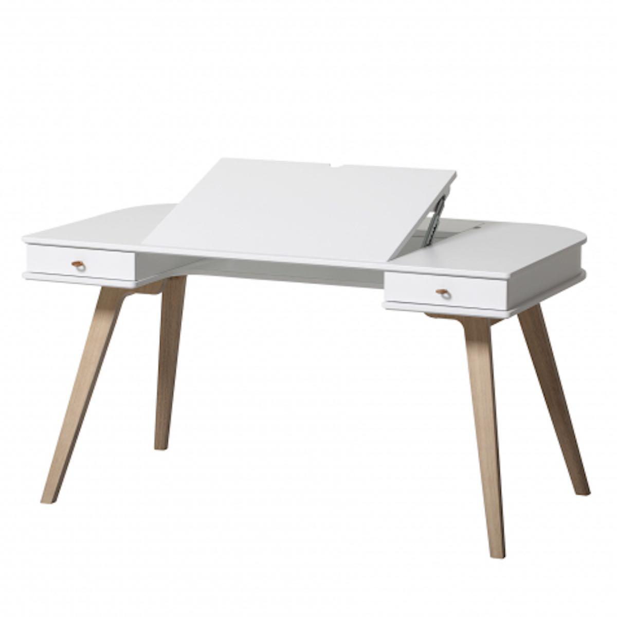 Escritorio 66cm WOOD Oliver Furniture blanco-roble