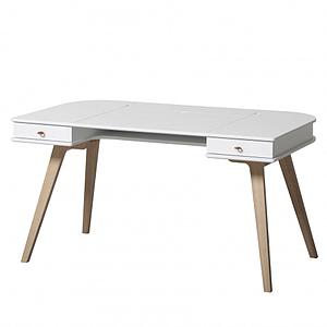 Escritorio 66cm WOOD Oliver Furniture blanco-roble