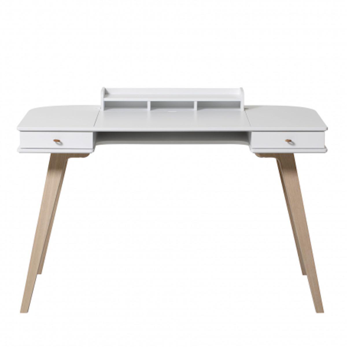 Escritorio 72,6cm WOOD Oliver Furniture blanco-roble