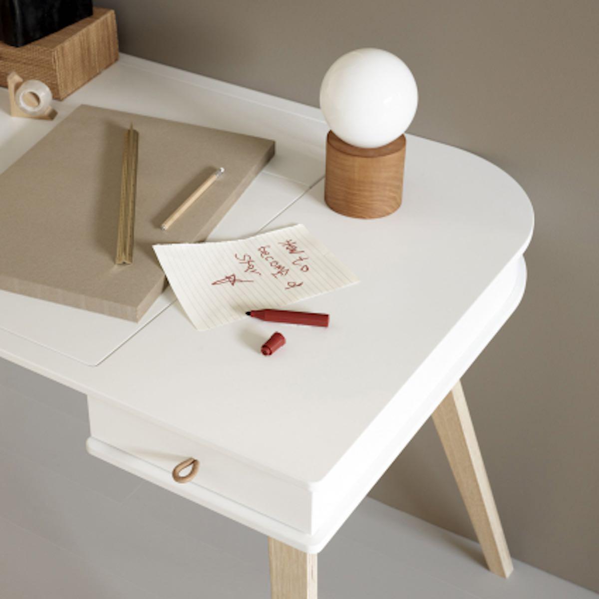 Escritorio 72,6cm WOOD Oliver Furniture blanco-roble