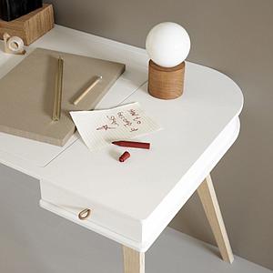 Escritorio 72,6cm WOOD Oliver Furniture blanco-roble