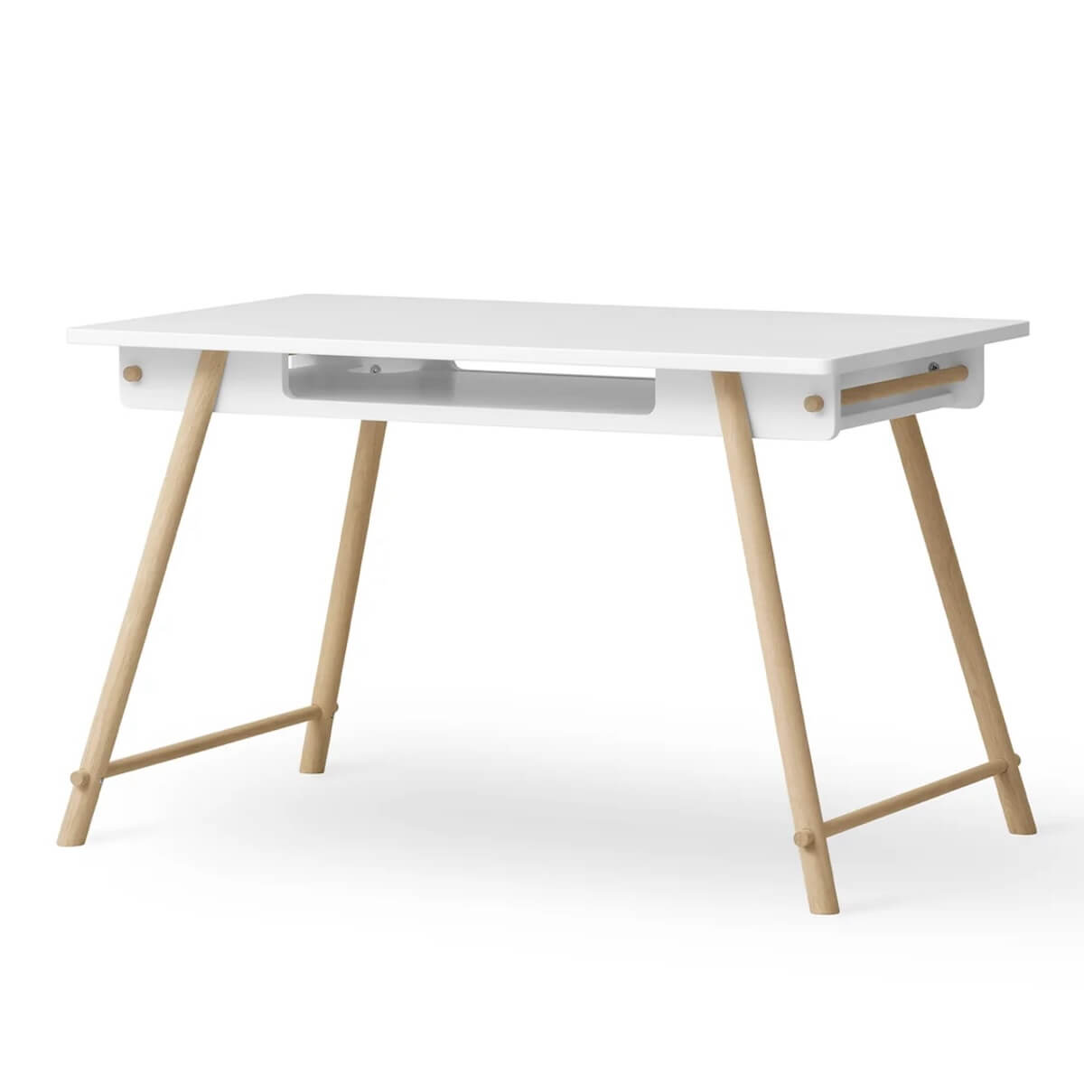 Escritorio ajustable CAMP Oliver Furniture blanco-roble