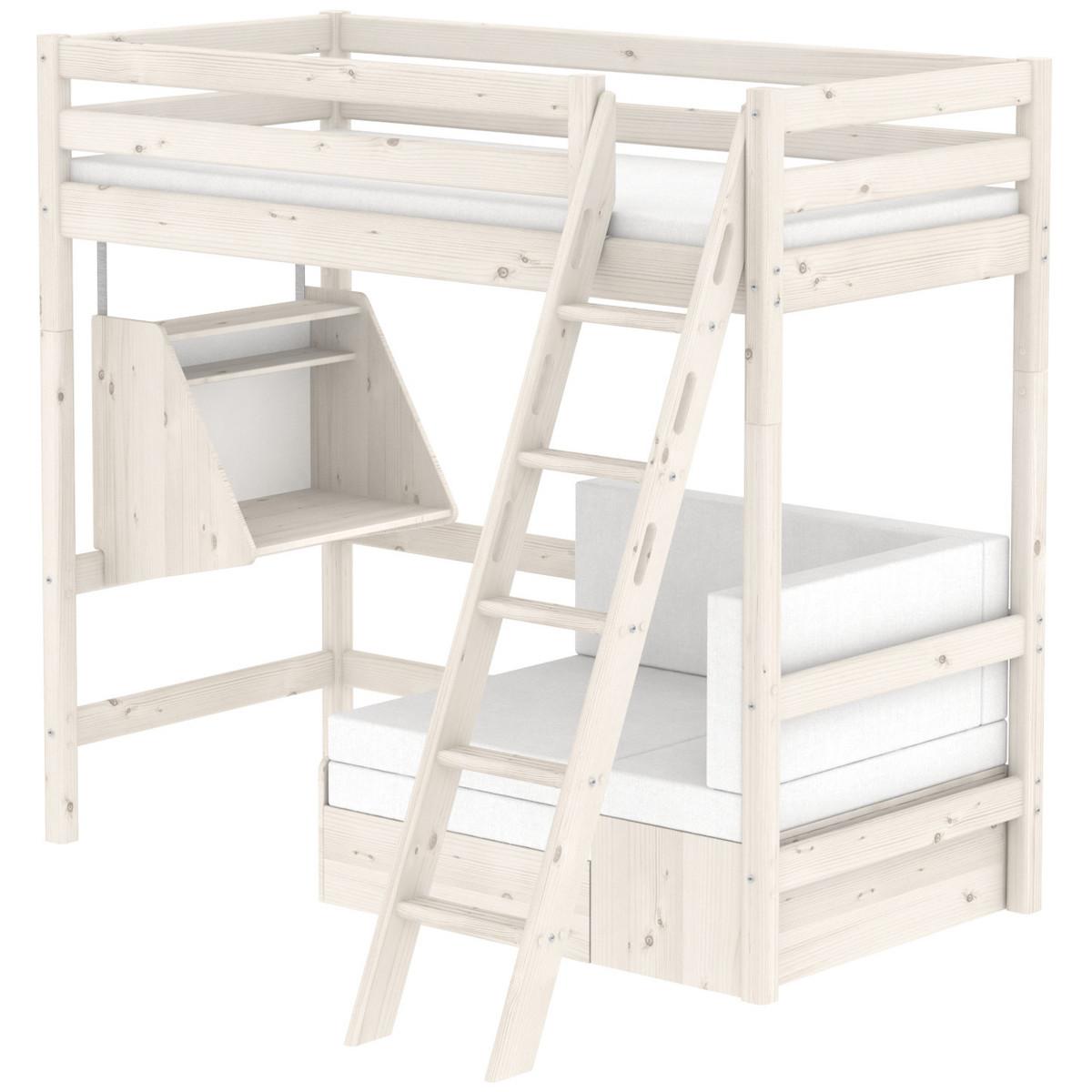 Escritorio click on cama alta CLASSIC Flexa blanco cal