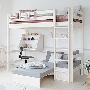 Escritorio click on cama alta CLASSIC Flexa blanco cal