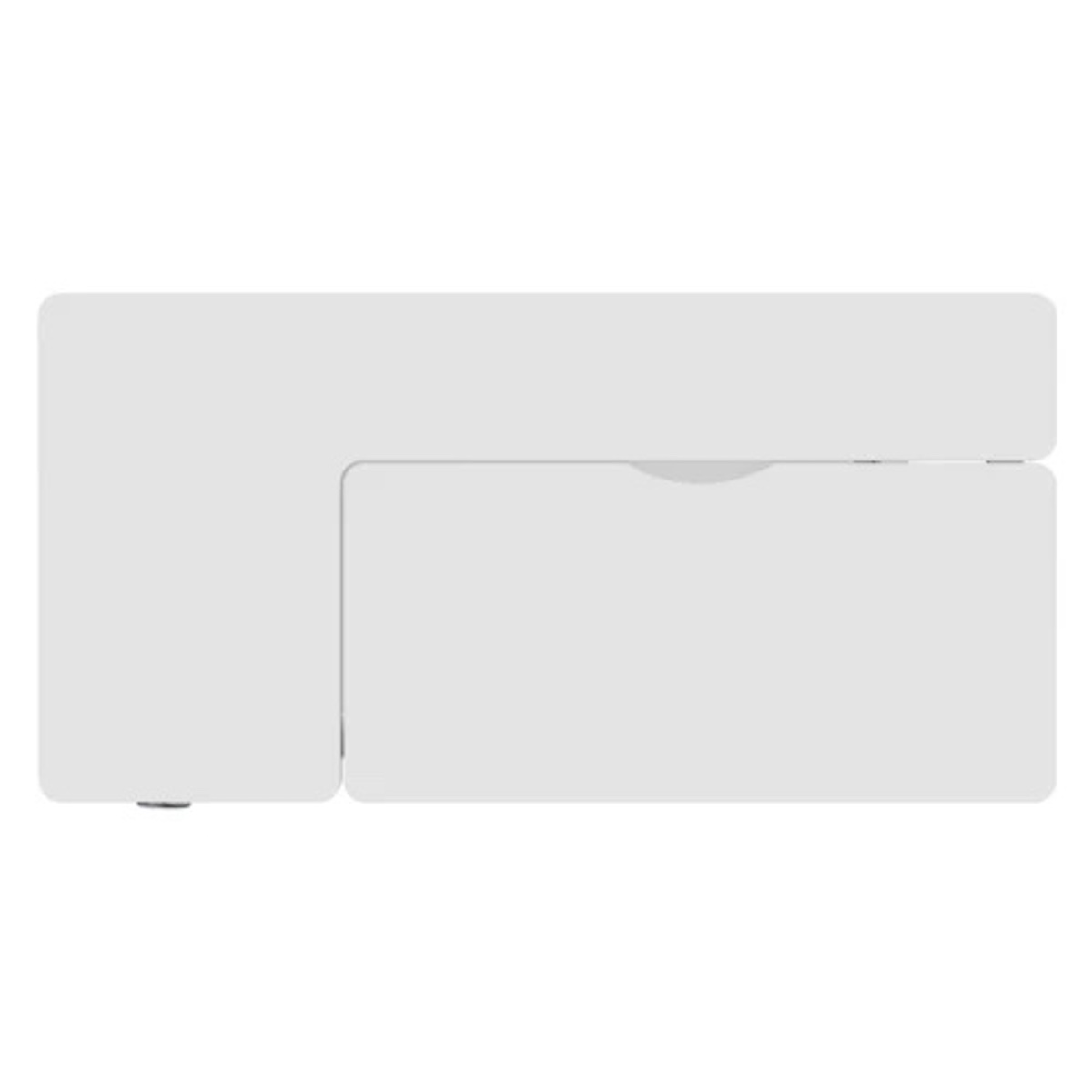 Escritorio eléctrico ERGO Lifetime blanco parte abatible derecha