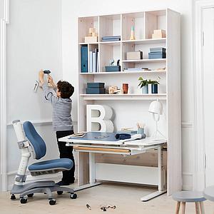 Escritorio evolutivo inclinación infantil L STUDY MOBY Flexa blanco