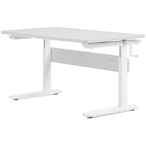 Escritorio infantil ajustable con marco metálico CLASSIC Flexa blanco cal