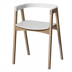 Escritorio-silla 66cm WOOD Oliver Furniture blanco-roble