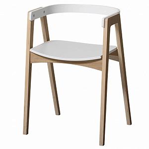 Escritorio-silla 72,6cm WOOD Oliver furniture blanco-roble
