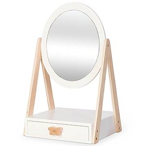 Espejo mesa-cajón Astrup blanco-natural