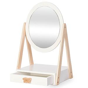 Espejo mesa-cajón Astrup blanco-natural