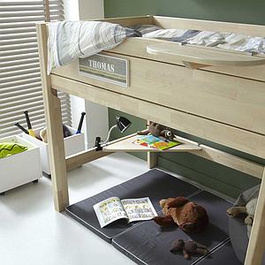 Estante esquina cama Lifetime blanqueado
