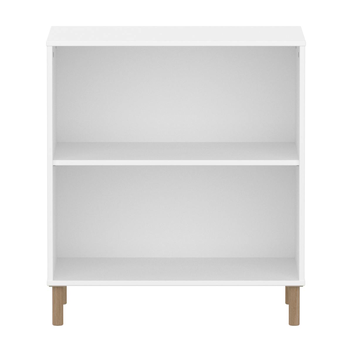 Estantería 1 estante SAGA Flexa blanco patas roble