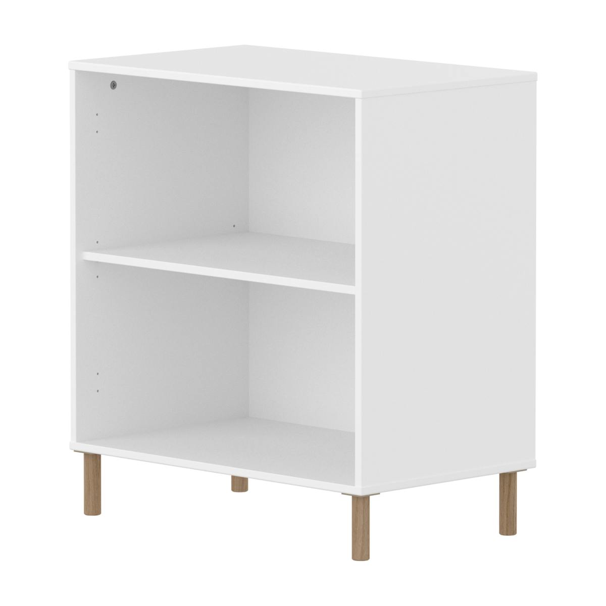Estantería 1 estante SAGA Flexa blanco patas roble