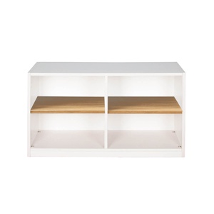 Estantería pequeña KASVA lacado blanco-roble