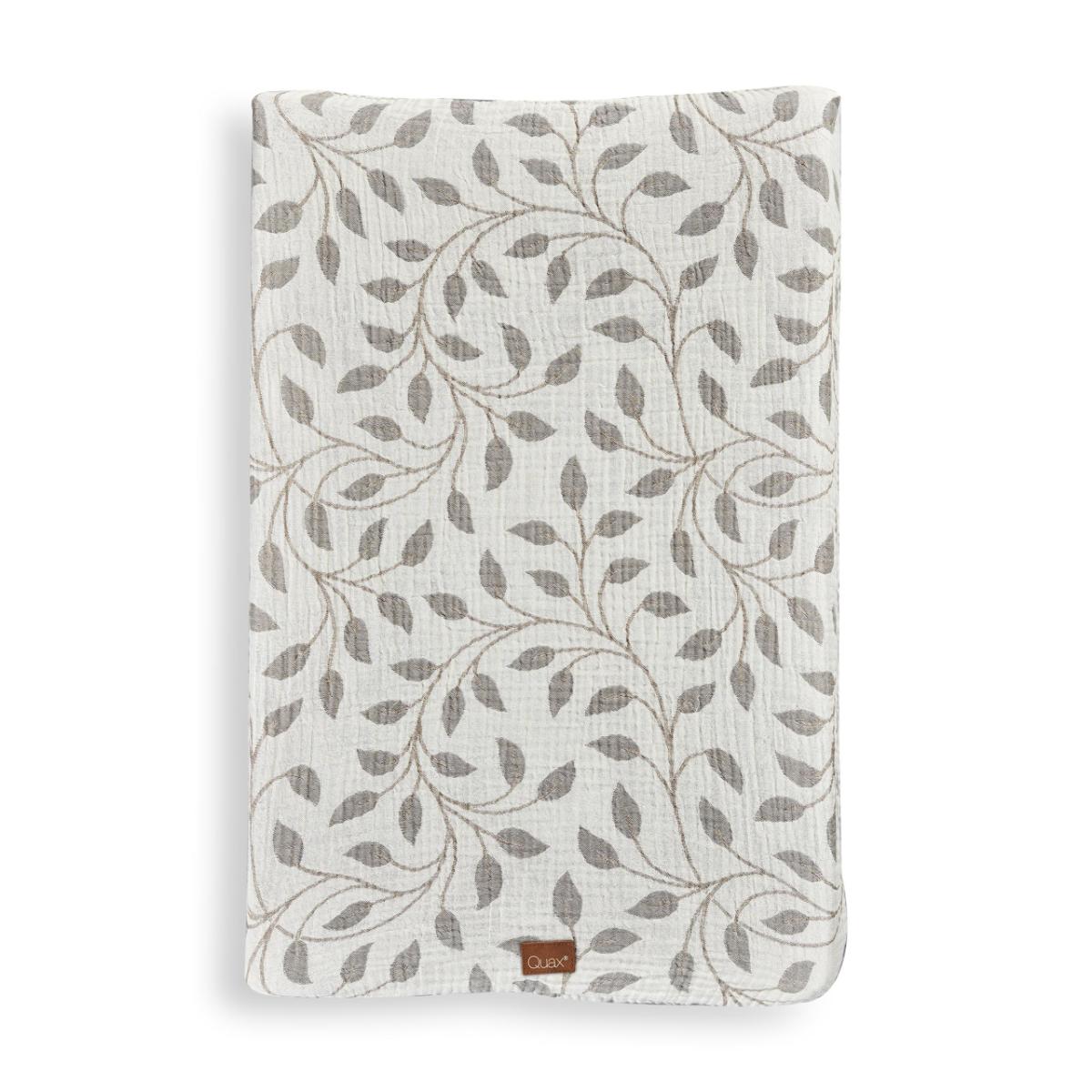 Funda colchón cambiador NATURAL Quax leaf