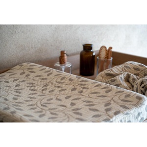 Funda colchón cambiador NATURAL Quax leaf