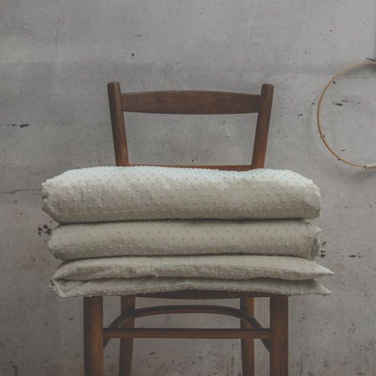 Funda nórdica 100x135cm NAPA Koeka sage